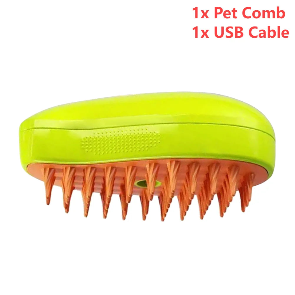 3 In 1 Cat Steamy Brush Dog Grooming Comb Self Cleaning Steam Cat Brush for Massage Dog Cat Hair Remover Comb Pet Grooming Brush