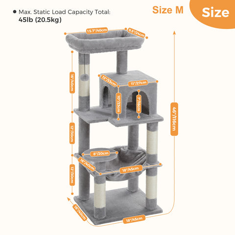 Multi-Level Cat Tree with Scratching Post Luxury Cat Tower with Condo House Cat Scratcher for Indoor Cat Accessories Pet Cat Toy