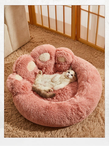 Fluffy Dog Bed Large Pet Products Dogs Beds Small Sofa Baskets Pets Kennel Mat Puppy Cats Supplies Basket Blanket Accessories