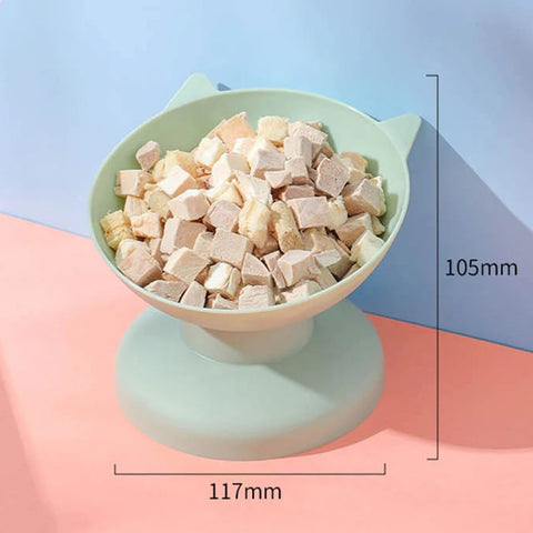 New sales of high foot bowl kitten neck guard firmly prevent upset plastic bowl candy color cat food dog food bowl