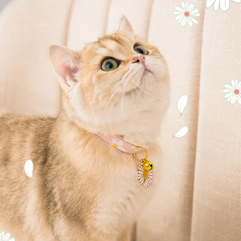 New Adjustable Kitten Collar with Bell Cut Pet Cat Collars Breakaway Cats Necklace Puppy Collar Cat Supplies Cat Accessories