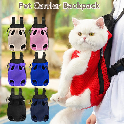 Adjustable Cat Carrier Bag Pet Double Shoulder Backpack Portable Bag Outdoor Travel Camping Hiking Cat Bag Dog Bag