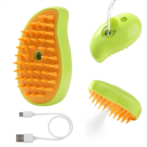 Pet Grooming Cat Brush Electric Spray Water Spray Kitten Dog Comb Soft Silicone Depilation Cats Bath Hair Brush Grooming Supplie