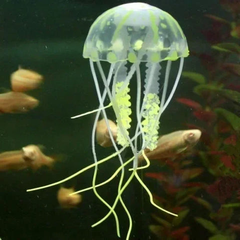 Aquarium Artificial Luminous Lionfish Fish Tank Landscape Silicone Fake Fish Floating Glow In Dark Ornament Home Decoration