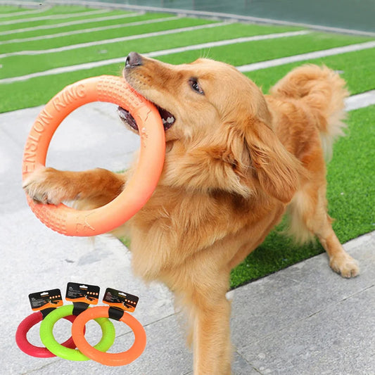 1PCS Orange Dog Toys Pet Flying Disk Training Ring Puller EVA Interactive Training Ring Puller Resistant for Dogs Training Toys