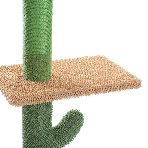 Adjustable 239-275cm Height Cactus Cat Tree Scratching Post Cat Scratcher Tall Cat Climbing Tree Kittens Jumping Frames Cat Toy