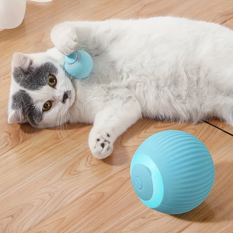 Interactive Cat Toy Ball Smart Cat Toys Indoor Automatic Rolling Magic Ball Electronic Interactive Cat Toy Cat Game Accessories