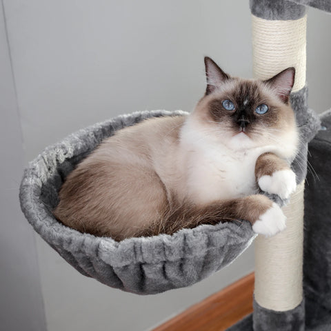 Cat Scratcher Tower Home Furniture Cat Tree Pets Hammock Sisal Cat Scratching Post Climbing Frame Toy Spacious Perch