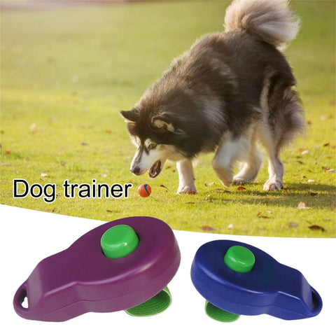 1Pc Pet Training Ring Clicker Elastic Band Sound Generator Dog Behavioral Deterrent Training Pet Training Supplies Purple/Blue