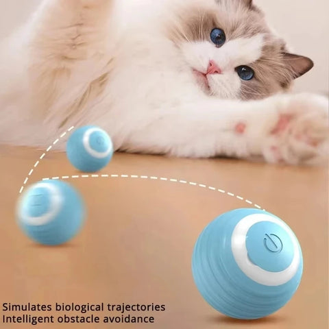 Interactive Cat Toy Ball Smart Cat Toys Indoor Automatic Rolling Magic Ball Electronic Interactive Cat Toy Cat Game Accessories