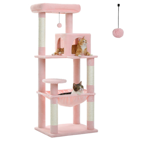 Multi-Level Cat Tree with Scratching Post Luxury Cat Tower with Condo House Cat Scratcher for Indoor Cat Accessories Pet Cat Toy