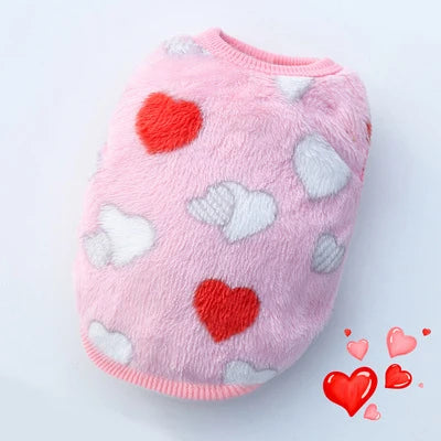 Cute Dog Clothes Winter Vest For Small Dogs Cats Warm Pets Sweater Soft Flannel Puppy Puffer Jacket Dog Accessories Supplies Xxs