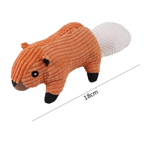 Corduroy Dog Toys for Small Large Dogs Animal Plush Dog Squeaky Toy Puppy Chew Toys Bite Resistant Pet Toy For Dogs Squeaker