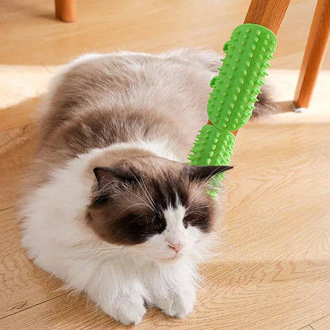 Pet Cat Hair Removal Massage Comb Cats Scratching Rubbing Brush kitten Grooming Self Cleaning Wall Corner Cat Scratcher Combs