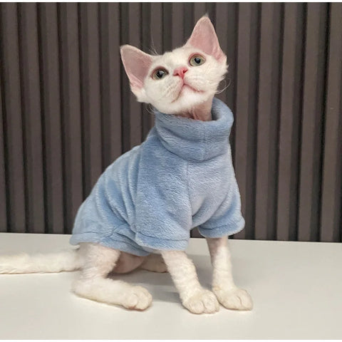 New Hairless Cat Sweater Winter Fashion Thickening Warm Sphynx Clothes Home Comfortable Winter Dog Clothes for Small Dogs