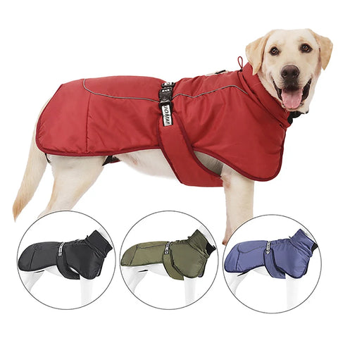 Big Dog Jacket Windproof Winter Warm Dog Clothes for Medium Large Dogs Labrador Coat Golden Retriever Costume Pitbull Outfits