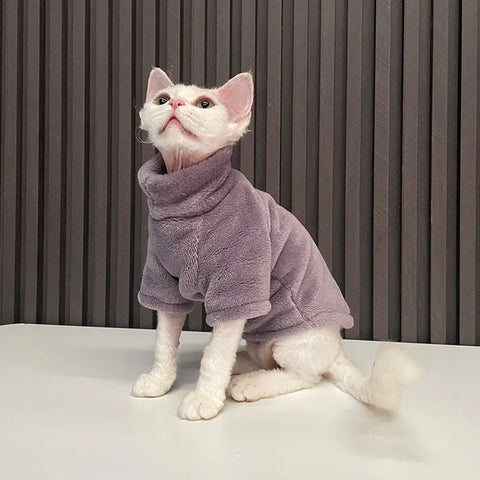 New Hairless Cat Sweater Winter Fashion Thickening Warm Sphynx Clothes Home Comfortable Winter Dog Clothes for Small Dogs