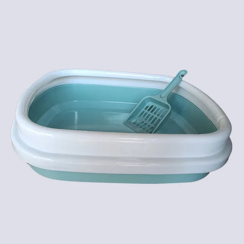 Cat Litter Box Portable Bedpan Removable Pet Cleaning Products Semi-enclosed Box with Shovel Cat Litter Box Cat Supplies