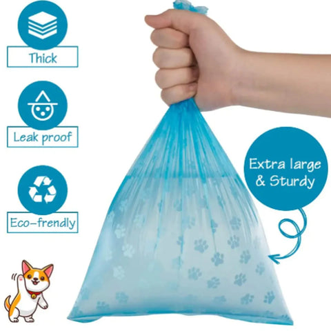 10 Roll 150pc Pet Poop Bags Disposable Cats Waste Bags for Waste Refuse Cleanup with Paw Prints Refill Garbage Bag Pet Supplies