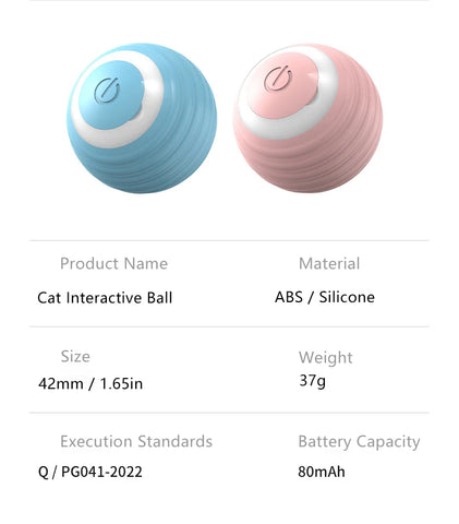 Cat Interactive Ball Smart Cat Toys Indoor Automatic Rolling Magic Ball Electronic Interactive Cat Toy Cat Game Accessories