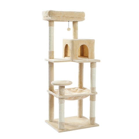 Multi-Level Cat Tree with Scratching Post Luxury Cat Tower with Condo House Cat Scratcher for Indoor Cat Accessories Pet Cat Toy