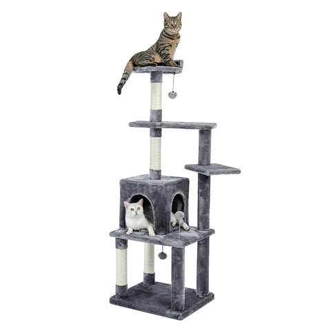 Cat Scratcher Tower Home Furniture Cat Tree Pets Hammock Sisal Cat Scratching Post Climbing Frame Toy Spacious Perch