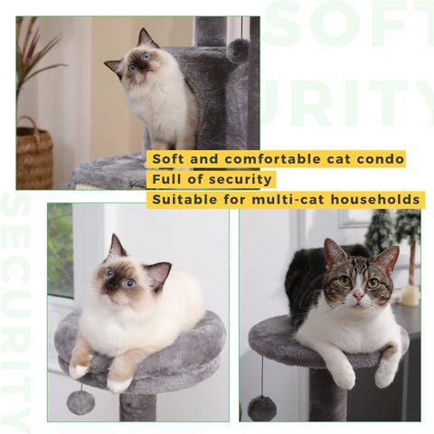 Cat Scratcher Tower Home Furniture Cat Tree Pets Hammock Sisal Cat Scratching Post Climbing Frame Toy Spacious Perch