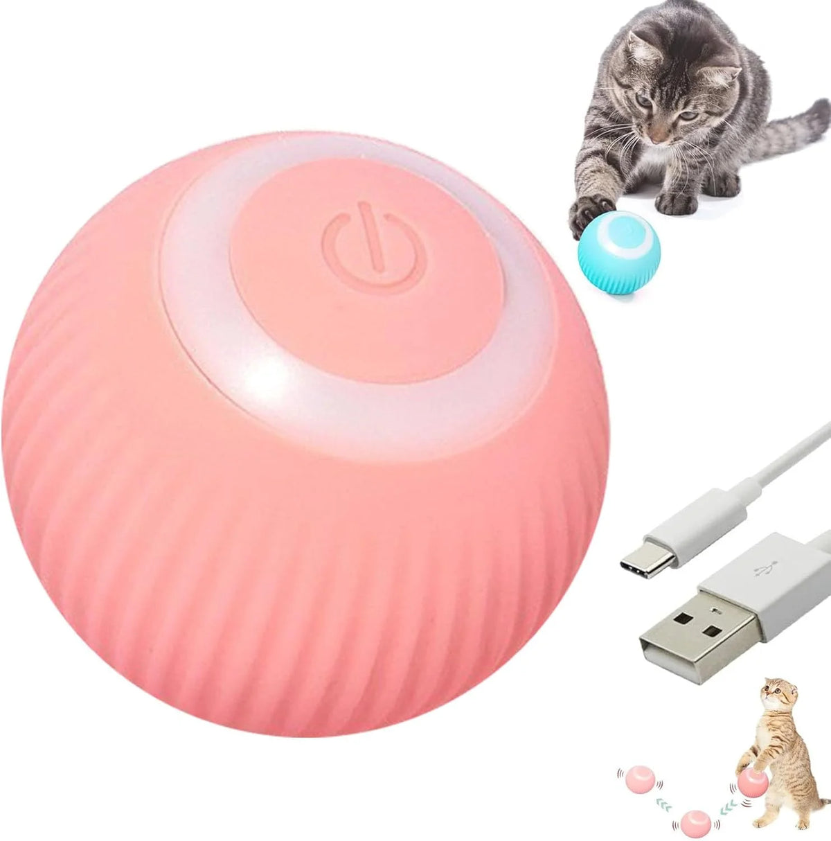 Interactive Cat Toy Ball Smart Cat Toys Indoor Automatic Rolling Magic Ball Electronic Interactive Cat Toy Cat Game Accessories