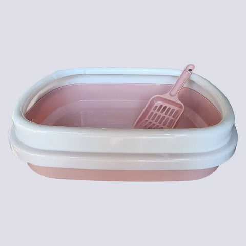 Cat Litter Box Portable Bedpan Removable Pet Cleaning Products Semi-enclosed Box with Shovel Cat Litter Box Cat Supplies