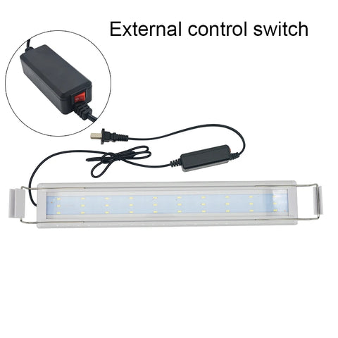 Aquarium LED Light Super Slim Fish Tank Aquatic Plant Grow Lighting Waterproof Bright Clip Lamp Blue LED 18-72cm for Plants 220v