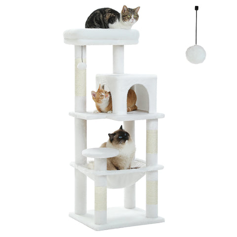 Multi-Level Cat Tree with Scratching Post Luxury Cat Tower with Condo House Cat Scratcher for Indoor Cat Accessories Pet Cat Toy