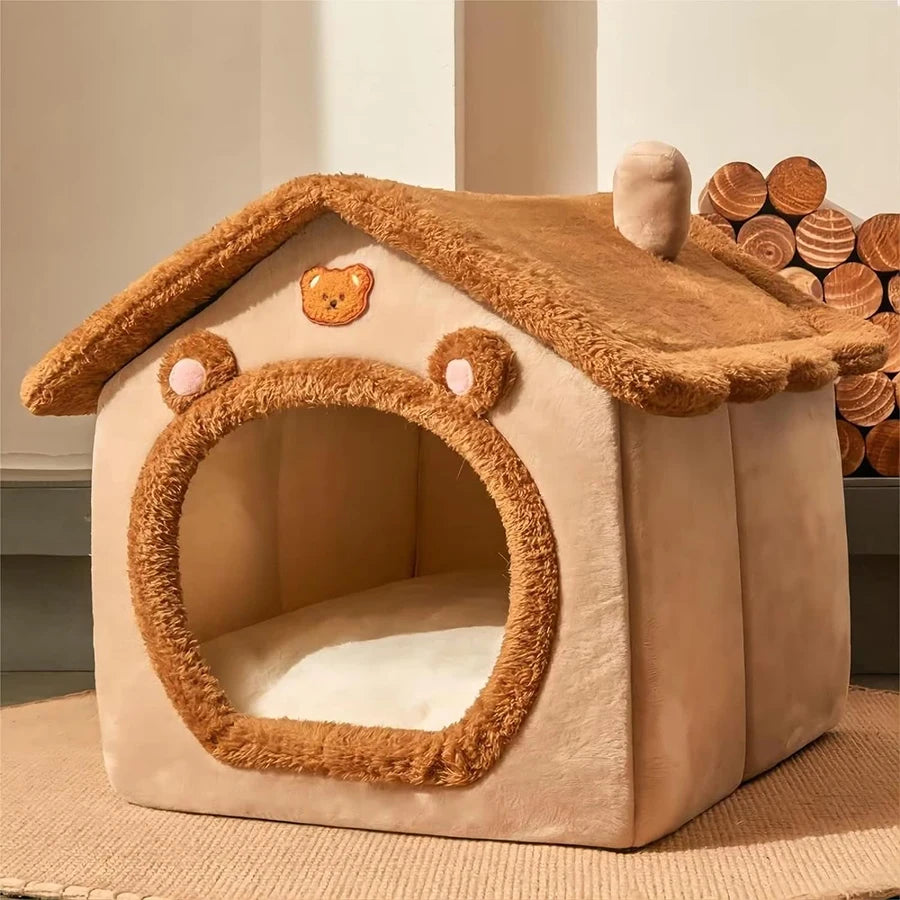 Foldable Sleeping Pet House Removable Washable Cat Cube Hide House Puppy Cave Sofa Pet Bed House for Small Dogs Medium Cats