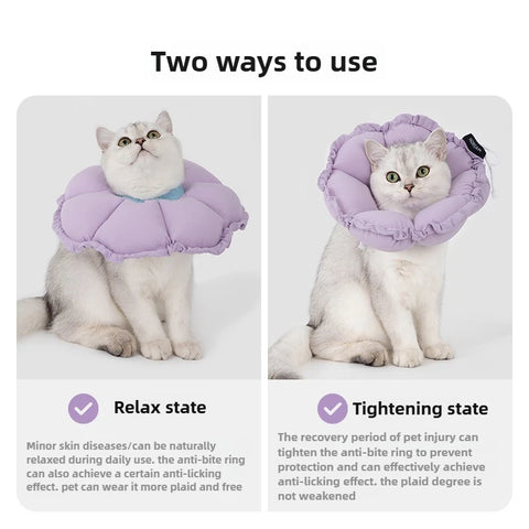 HiDREAM-Waterproof Elizabeth Circle for Cat, Soft Hood, Kitten Anti-Lick, Anti-Bite, Dog Shame Circle, Sterilization