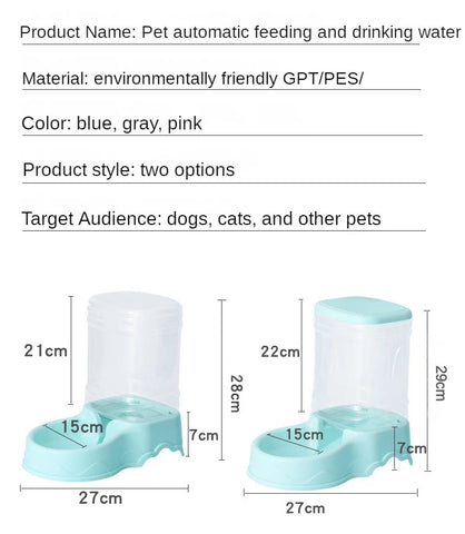 Cat Pet Automatic Feeder Drinking Bowl Large Capacity Dog 3.8L Combination Grain Storage Bucket Supplier