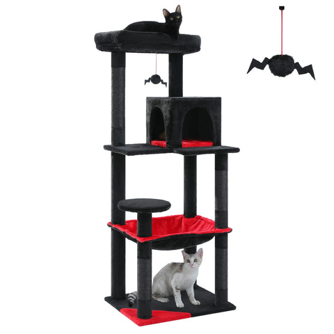 Multi-Level Cat Tree with Scratching Post Luxury Cat Tower with Condo House Cat Scratcher for Indoor Cat Accessories Pet Cat Toy