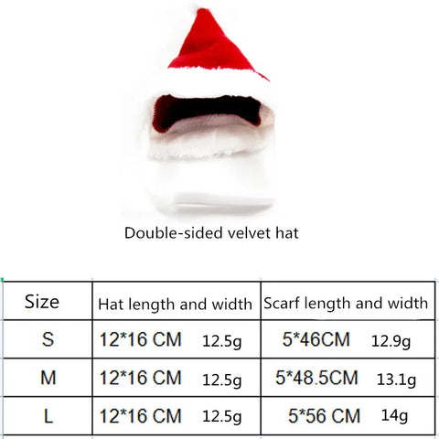 Christmas Dog Scarf Hat Santa Claus Dog Cat Costumes Hat Warm Pet Cosplay Costume Christmas Clothes Pet Clothes New Year Gift