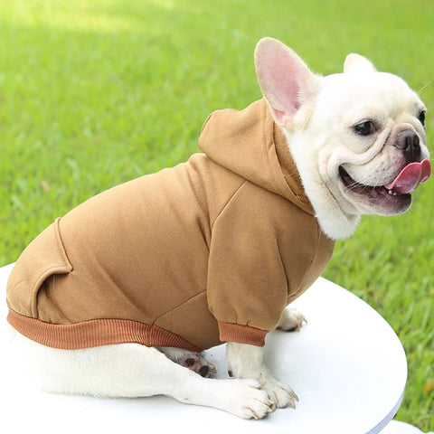 Dog Winter Hooded Sweatshirt for Small and Medium Doggy Pet Coat Puppy Cat Jacket Clothes Chihuahuas French Bulldog Costume