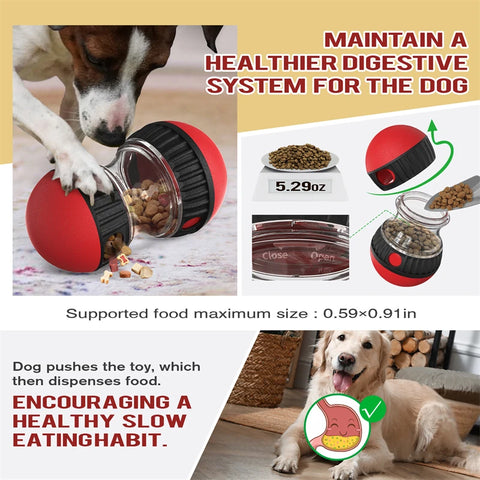 Interactive Dog Toys Puzzle Toy Ball Adjustable Food Treat Dispensing Enrichment Toys for Dogs Intelligence Rolling Ball