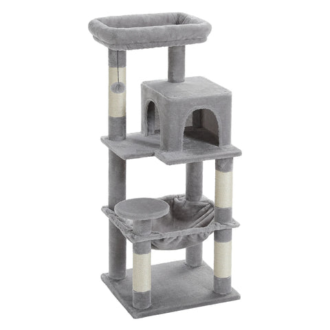 Multi-Level Cat Tree with Scratching Post Luxury Cat Tower with Condo House Cat Scratcher for Indoor Cat Accessories Pet Cat Toy