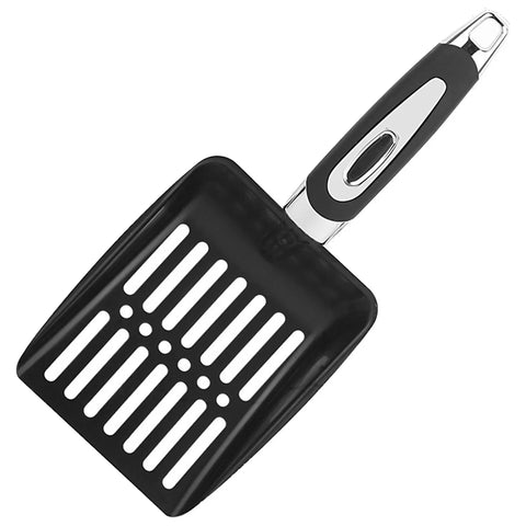 Leeseph Cat Litter Scoop, Stainless Steel Sifter, Kitty Metal Scooper, Deep Shovel, Long Handle, Poop Sifting, for Litter Box