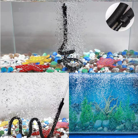 Sizes20cm~120cm Aquarium Fish Tank Air Stone Bubble Wall Aeration Soft Tube Hose Fish Tank Pump Hydroponic Oxygen Diffuser Tubes