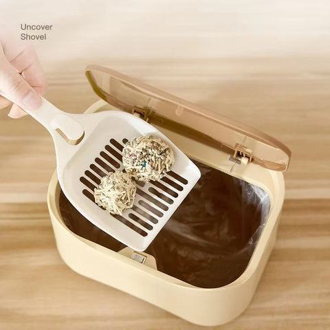 Mini Cat Excrement Trash Can Fully Enclosed Cat Litter Basin Cat Toilet Cat Litter Special Garbage Can Excrement Supplies