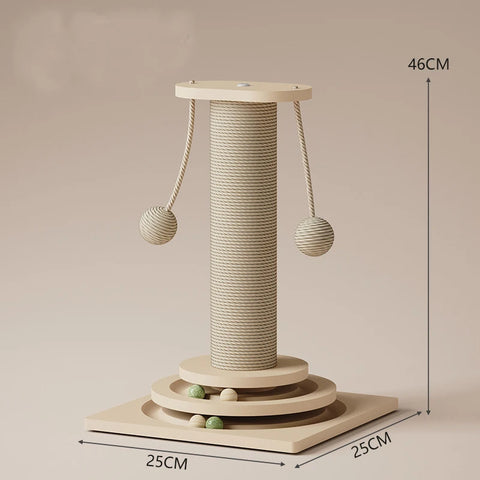 New Pet Cat Toy Cat Turntable Funny Cat Scrapers Tower Durable Sisal Scratching Board Tree cat Grab Post Cat Supplies