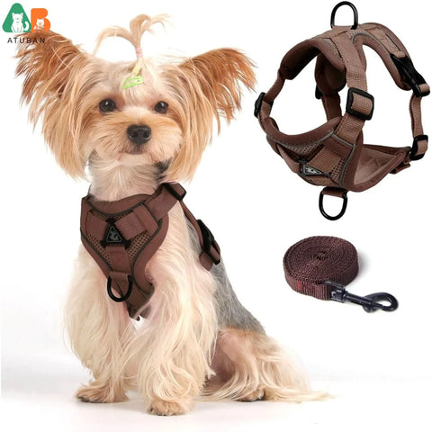 Cat Harness and Leash Set for Small to Large Cats Adjustable Cat Vest Harness Reflective Trim Universal Cat Leash and Harness