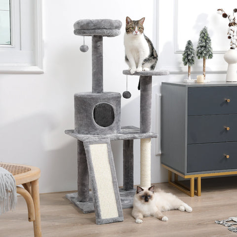 Cat Scratcher Tower Home Furniture Cat Tree Pets Hammock Sisal Cat Scratching Post Climbing Frame Toy Spacious Perch