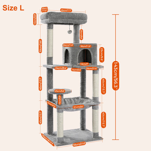 Multi-Level Cat Tree with Scratching Post Luxury Cat Tower with Condo House Cat Scratcher for Indoor Cat Accessories Pet Cat Toy