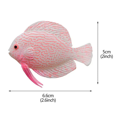 Aquarium Artificial Luminous Lionfish Fish Tank Landscape Silicone Fake Fish Floating Glow In Dark Ornament Home Decoration