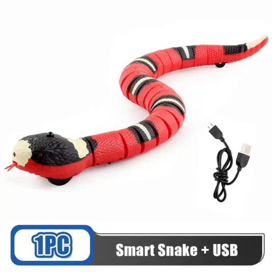 Smart Sensing Cat Toys Interactive Automatic Eletronic Snake Cat Teaser Indoor Play Kitten Toy USB Rechargeable  Cats Kitten Toy