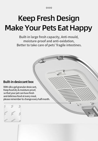 ROJECO Automatic Cat Feeder Pet Smart WiFi Cat Food Kibble Dispenser Remote Control Auto Feeder For Cat Dog Dry Food Accessories