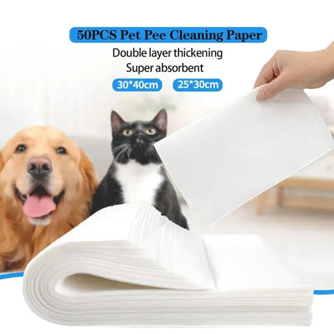 Pet Potty Disposable Dog Pee Pad Suction Diapers Urine Absorbent Mat Paper Pet Cat Training Toilet Cleaning Supplies Accessories